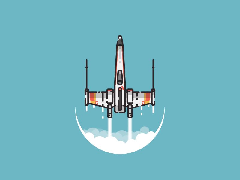 800x600 X Wing Starfighter Illustration Popular Dribbble Shots Star