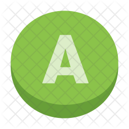 256x256 Xbox A Button Icon Of Flat Style