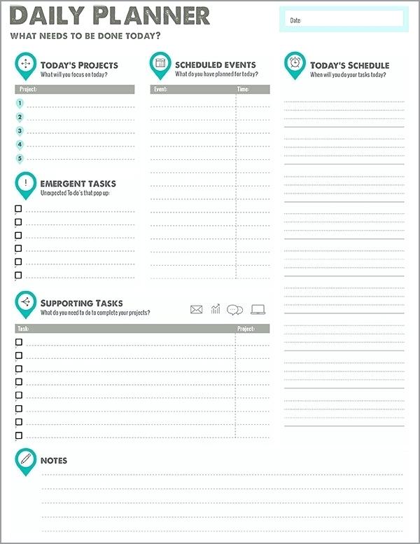 600x776 Printable Planner Designs From Xerox Icon Daily Planner Daily
