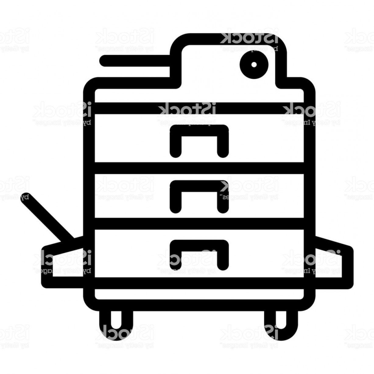 1228x1228 Xerox Line Icon Copier Vector Illustration Isolated On White Copy