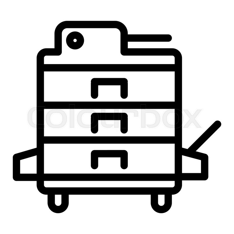 800x800 Xerox Line Icon Copier Vector Stock Vector Colourbox