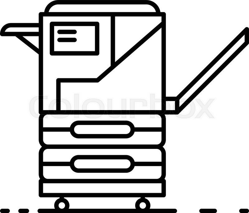 800x685 Office Xerox Icon Outline Office Stock Vector Colourbox