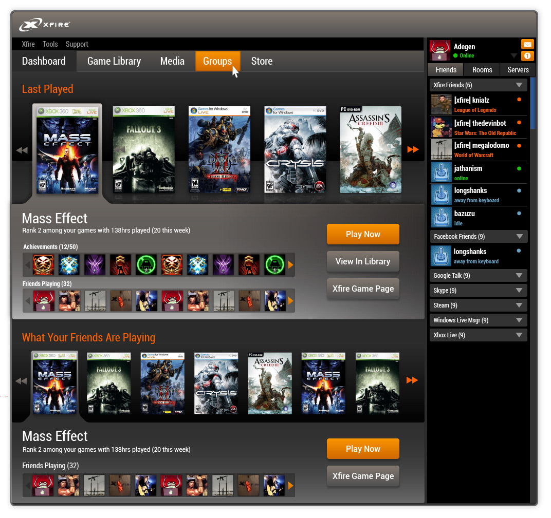 1072x1009 Xfire Desktop And In Game Client On Behance