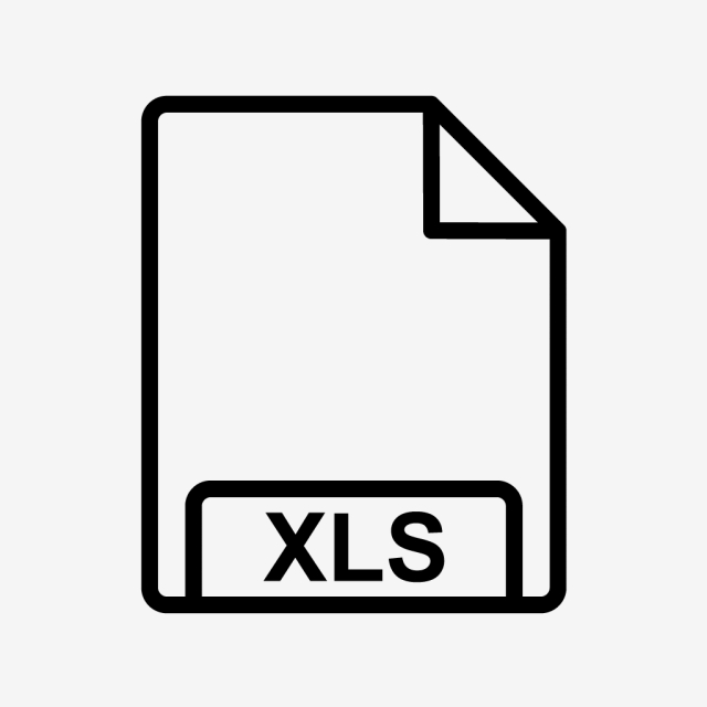 640x640 Vector Xls Icon, File, Format, Format Png And Vector For Free