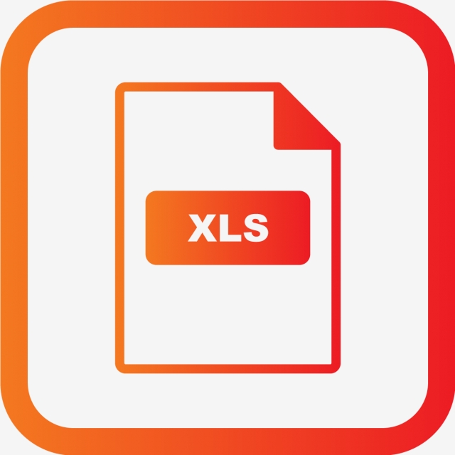 640x640 Vector Xls Icon, Xls, Document, Png And Vector