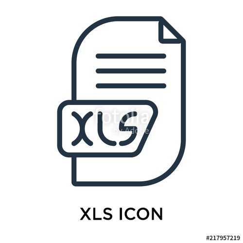 500x500 Xls Icons Isolated On White Background Modern And Editable Xls