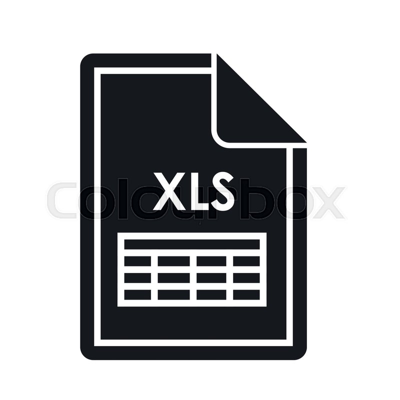 800x800 Xls Icon In Simple Style Isolated Stock Vector Colourbox