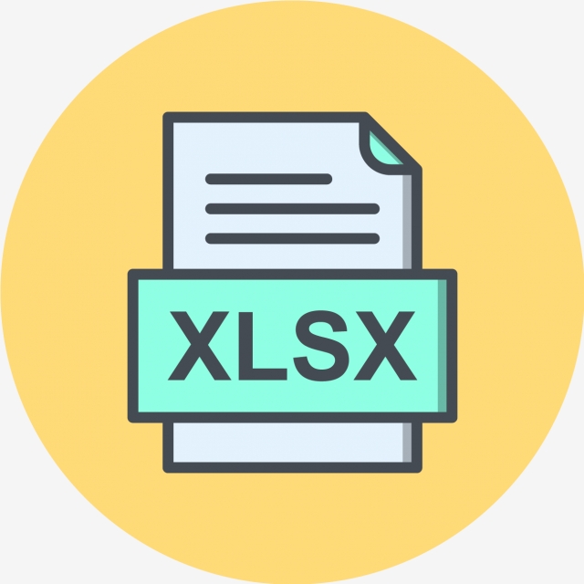 640x640 Xlsx Document Icon, Xlsx, Document, Png And Vector