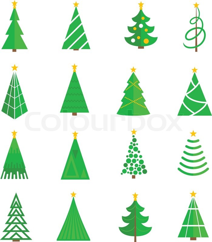 699x800 Christmas Tree Celebration Holiday Stock Vector Colourbox