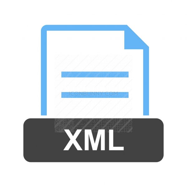 600x600 Xml Blue Black Icon