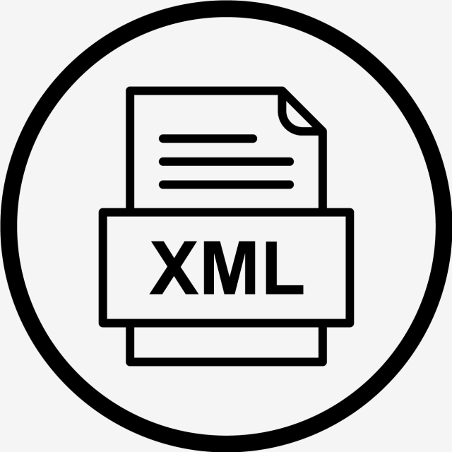 640x640 Xml Linear Monochrome Icon With Png And Vector Format For Free