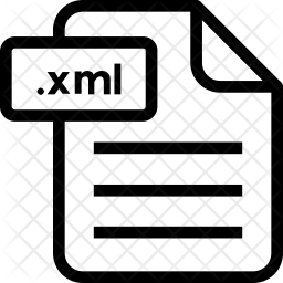 256x256 Xml Icon Of Line Style