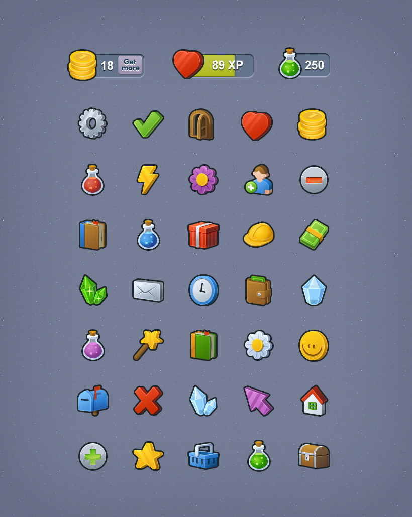 820x1030 Social Game Icon Set For Graphic Stock On Behance