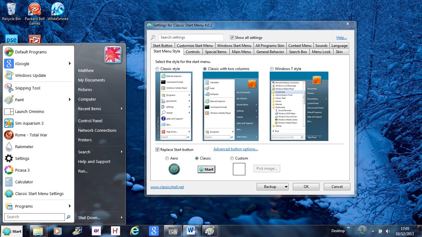 1366x768 How To Get Windows Xp Start Menu On Vista