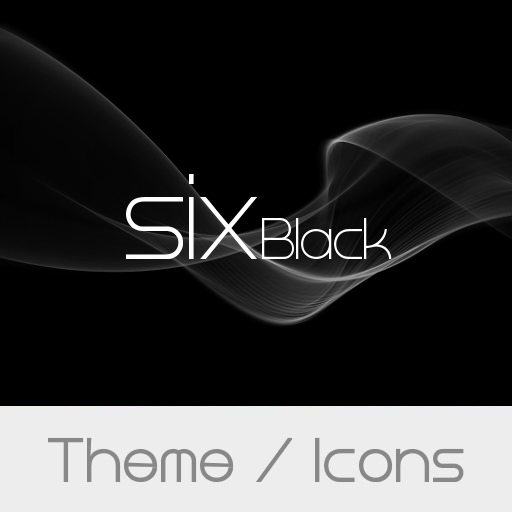 512x512 Six Black Theme With Package Of Icon For Xperia