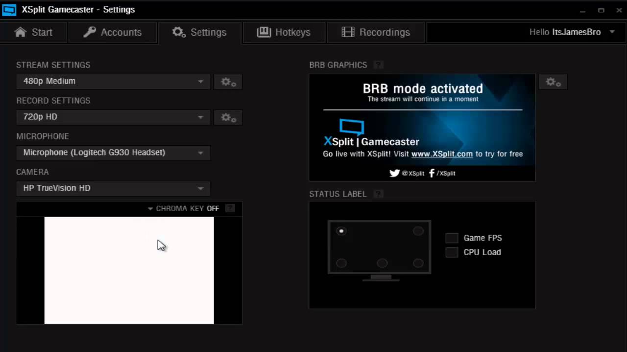 1280x720 Xsplit Live Streaming Recording Software Free Download