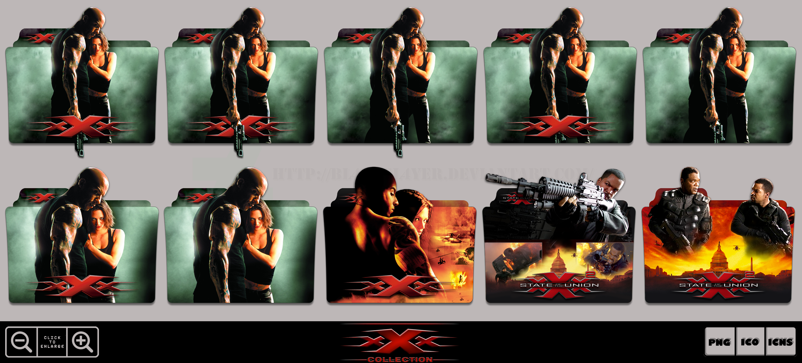 2650x1200 Xxx Double Movie Collection Folder Icon Pack