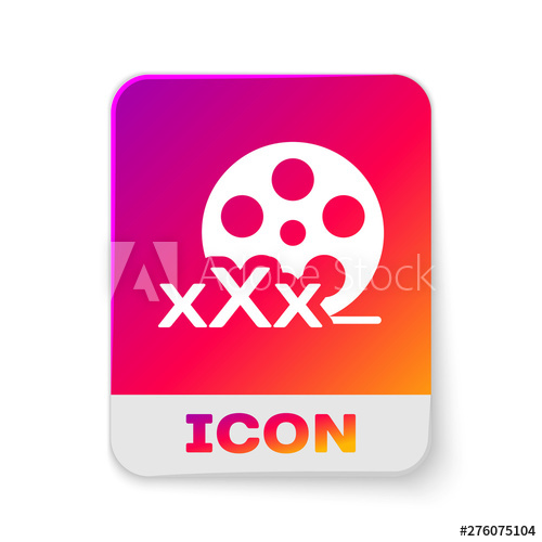500x500 White Film Reel With Inscription Xxx Icon Isolated On White