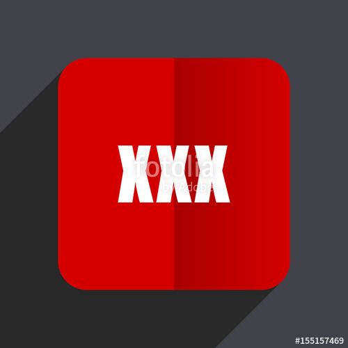 500x500 Xxx Flat Design Web Vector Red Icon Stock Image And Royalty Free