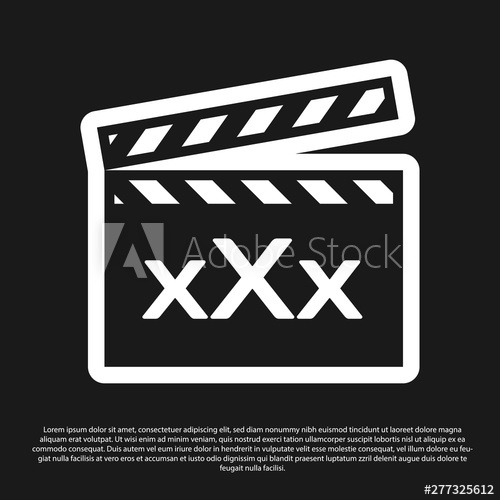 500x500 Black Movie Clapper With Inscription Xxx Icon Isolated On Black