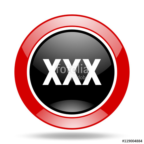 500x500 Xxx Red And Black Web Glossy Round Icon Stock Photo And Royalty