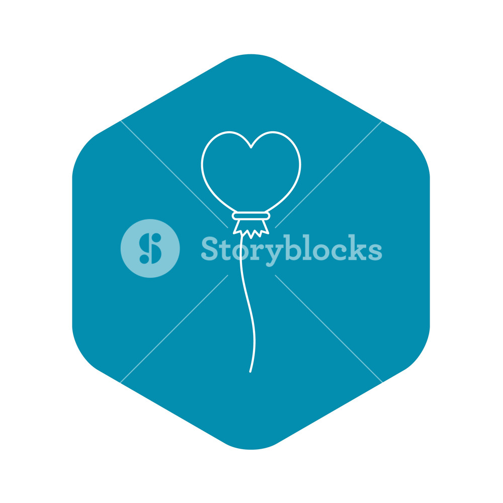 Heart Balloon Icon Outline Illustration Of Heart Balloon Vector 1000x1000 Heart Balloon Icon Outline Illustration Of Heart Balloon Vector