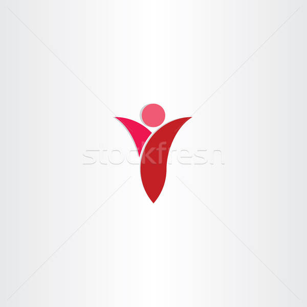 600x600 Red Man Letter Y Icon Vector Illustration Blasko Rizov