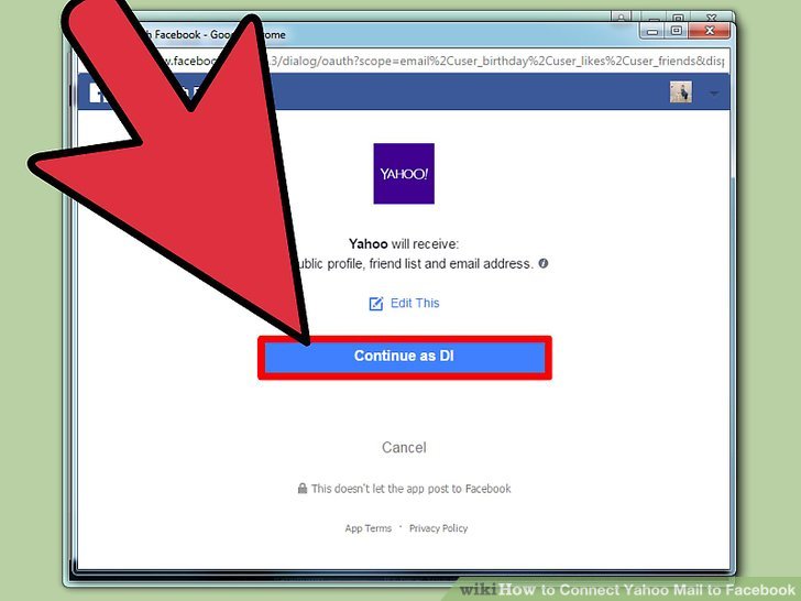 How To Connect Yahoo Mail To Facebook Steps 728x546 How To Connect Yahoo Mail To Facebook Steps
