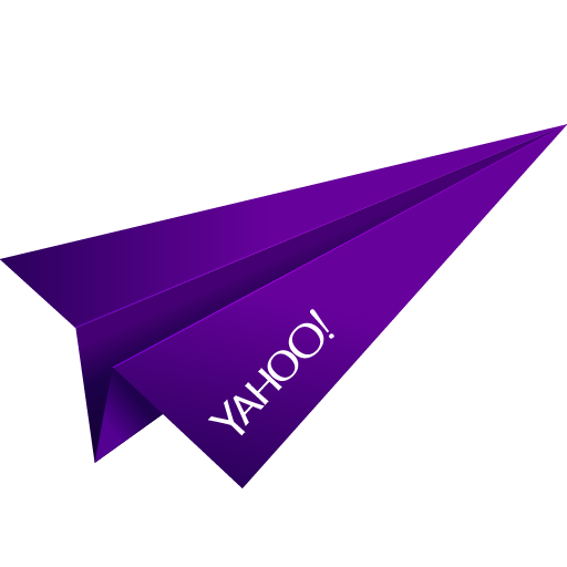 512x512 Social Media, Purple, Origami, Paper Plane, Yahoo Icon