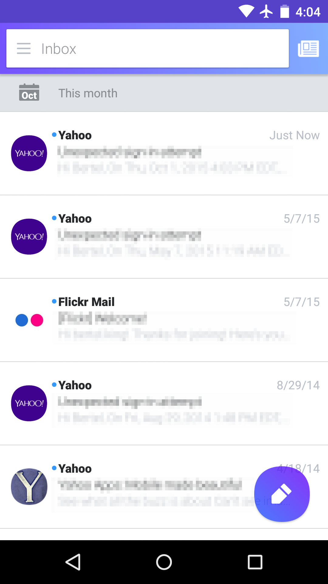 1080x1920 Yahoo Mail For Android's Beta Comes With A Bedazzling Material