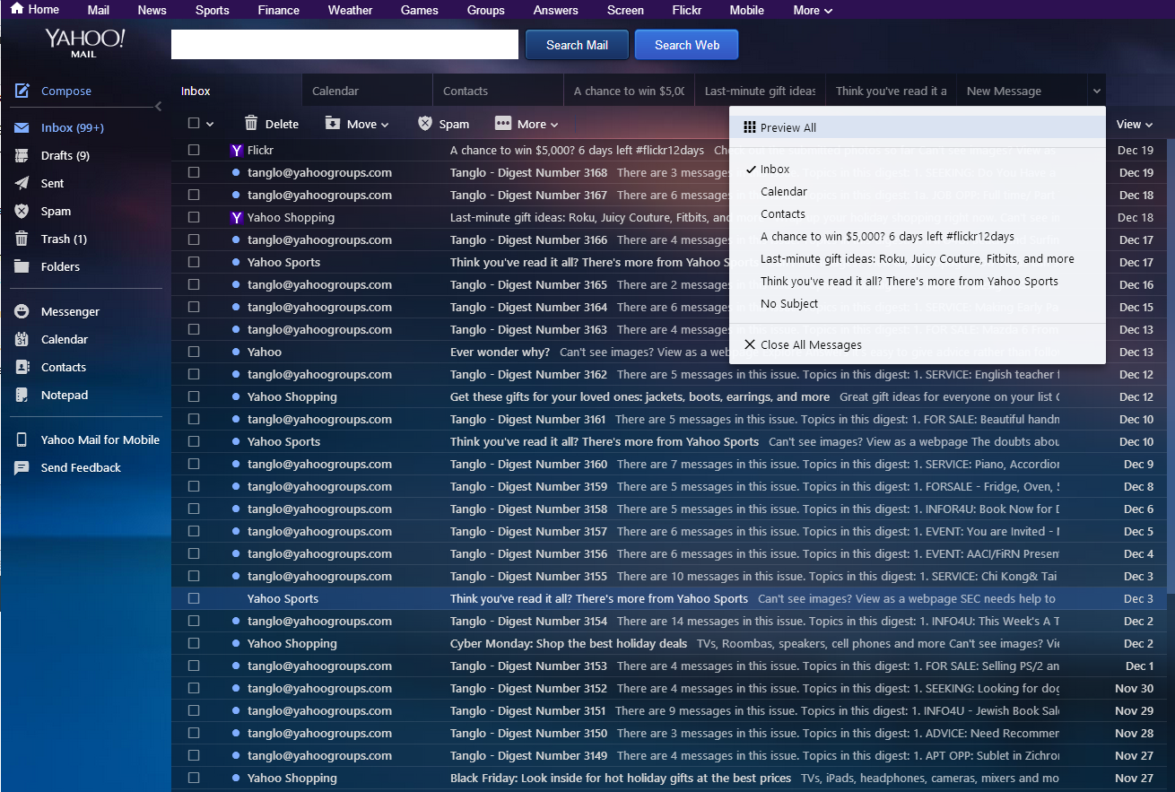 1310x883 Tabs Return To Yahoo Mail Pcworld