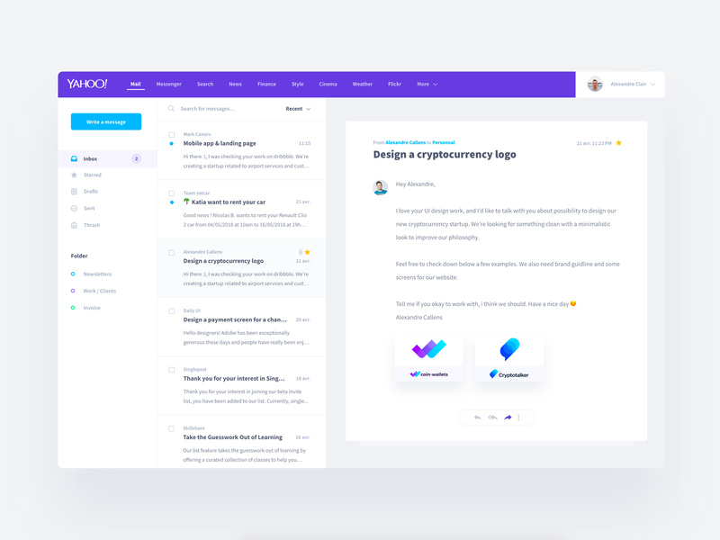 800x600 Yahoo Mail Redesign