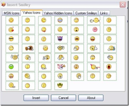 440x361 Windows Live Writer Plugin Insert Yahoo And Msn Smileys