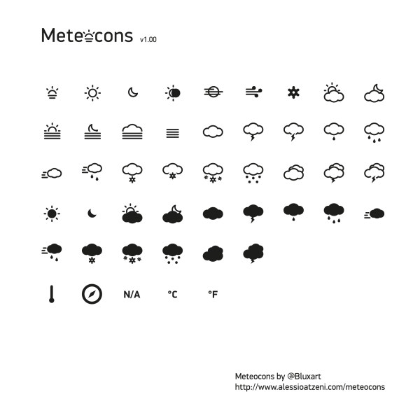 600x600 Simple Weather Icons Design Free Download