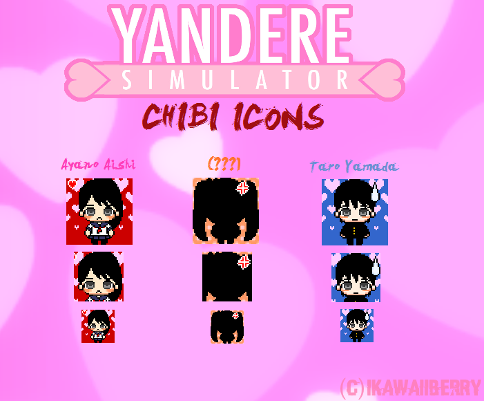 701x580 Yandere Simulatorpixel Art Chibi Icons