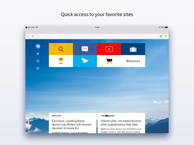 643x482 Yandex Browser For Ipad On The App Store