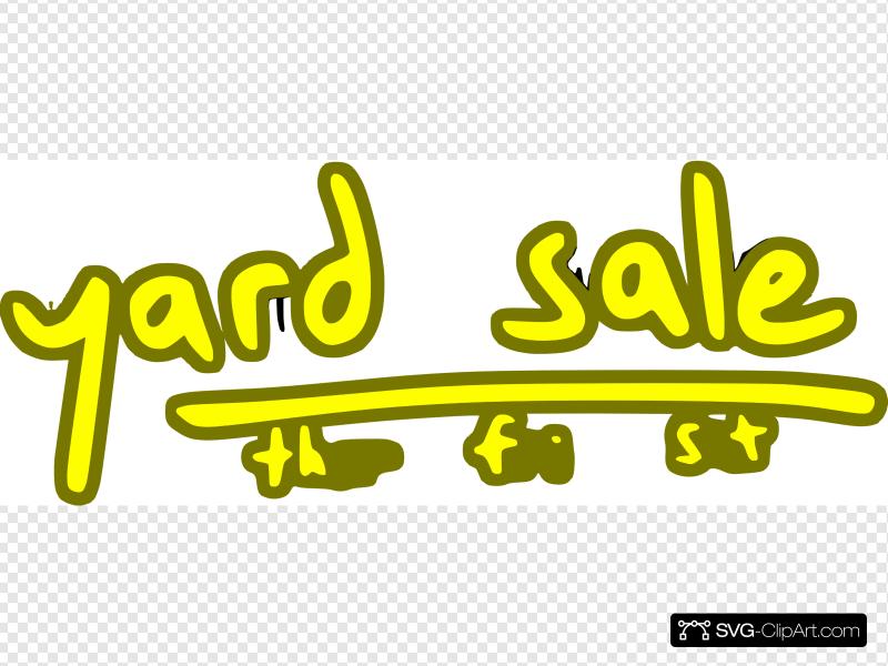800x600 Yard Sale Yellow Clip Art, Icon