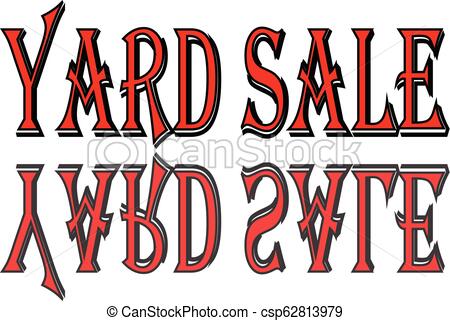 450x321 Yard Sale Text Sign Illustration On White Background