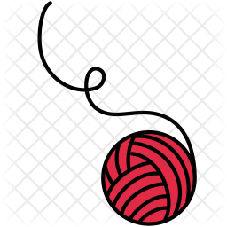256x256 Yarn Icon Of Colored Outline Style