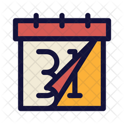 256x256 Last Day Of Year Icon Of Colored Outline Style