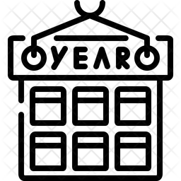 256x256 Yearbook Icon Of Line Style