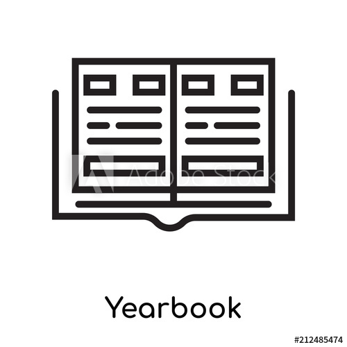 500x500 Yearbook Icon Vector Sign And Symbol Isolated On White Background