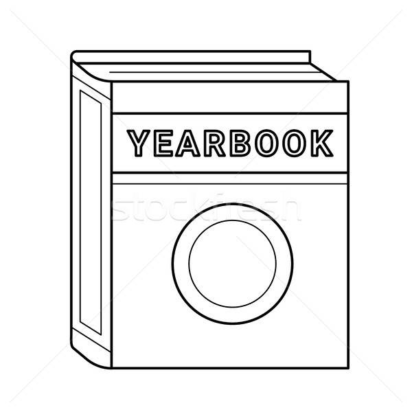 600x600 Yearbook Vector Line Icon Vector Illustration Andrei Krauchuk