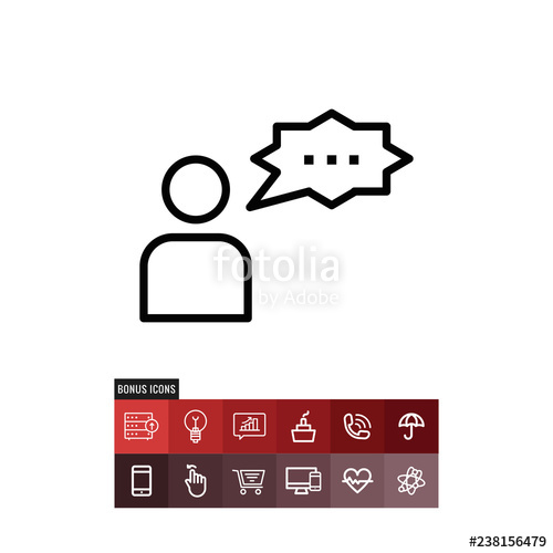 500x500 Yelling Vector Icon Stock Image And Royalty Free Vector