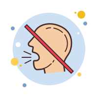 200x200 No Yelling Icon