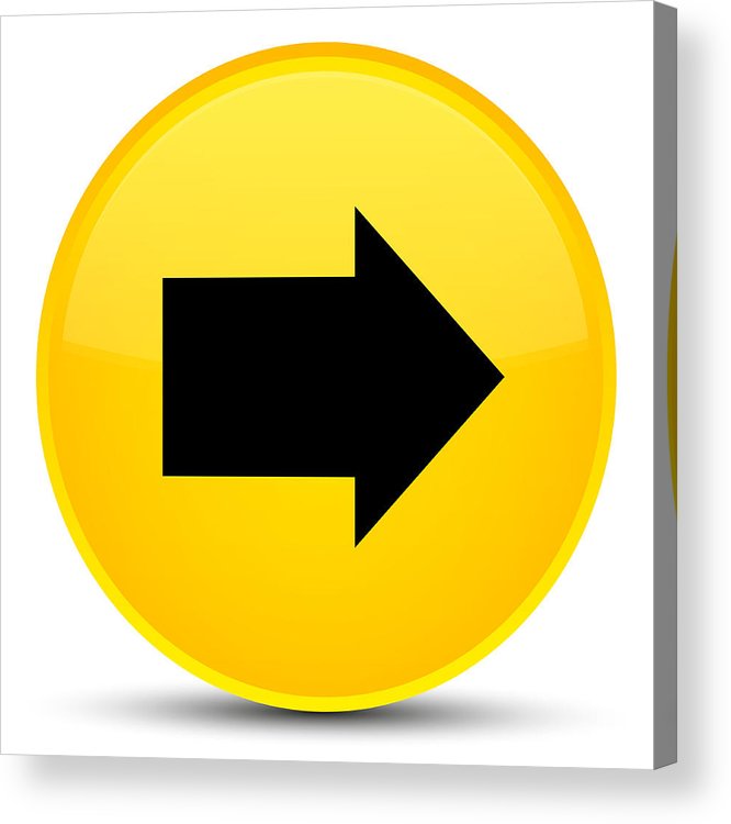 666x750 Next Arrow Icon Special Yellow Round Button Acrylic Print
