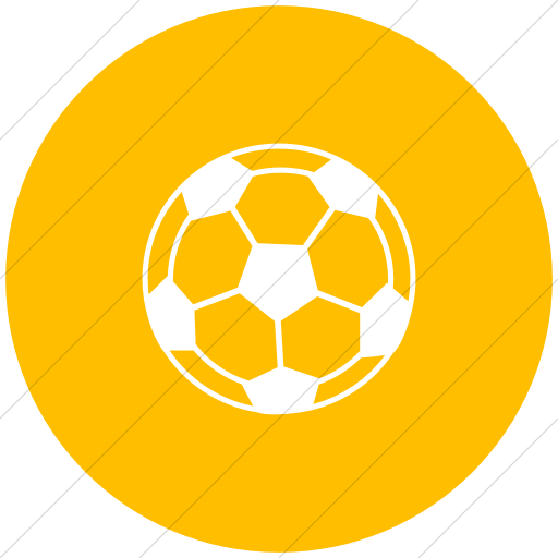 512x512 Iconsetc Flat Circle White On Yellow Classica Soccer Ball Icon