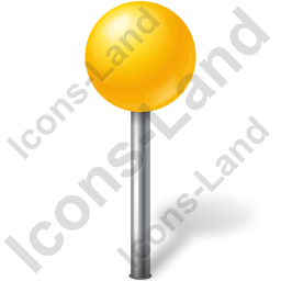 256x256 Map Marker Ball Yellow Icon, Pngico Icons