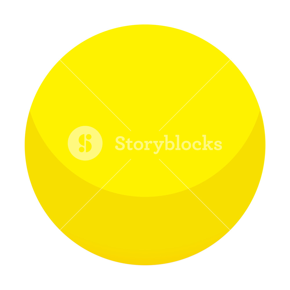 1000x1000 Yellow Candy Ball Icon Isometric Of Yellow Candy Ball Vector Icon