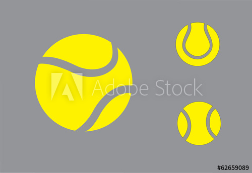 500x344 Yellow Colorful Tennis Balls Symbol Icon Set Concept Design